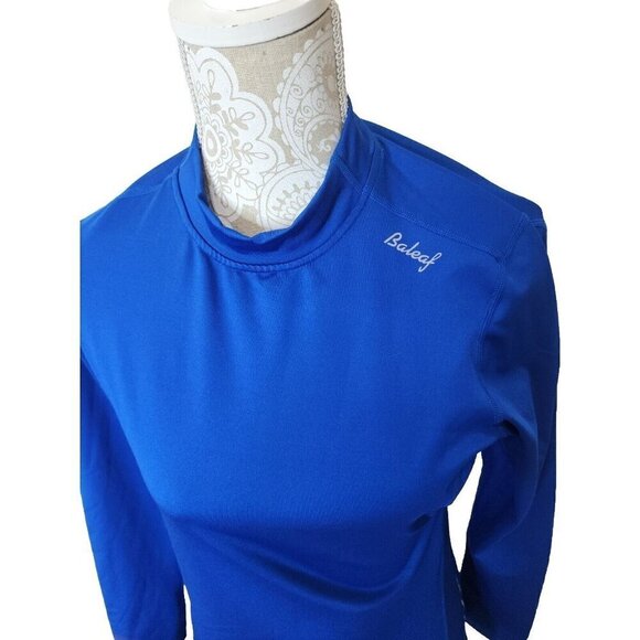 BALEAF Blue Fleece Mock Turtleneck Top Long Sleeve Athletic Women's Medium - Picture 2 of 9